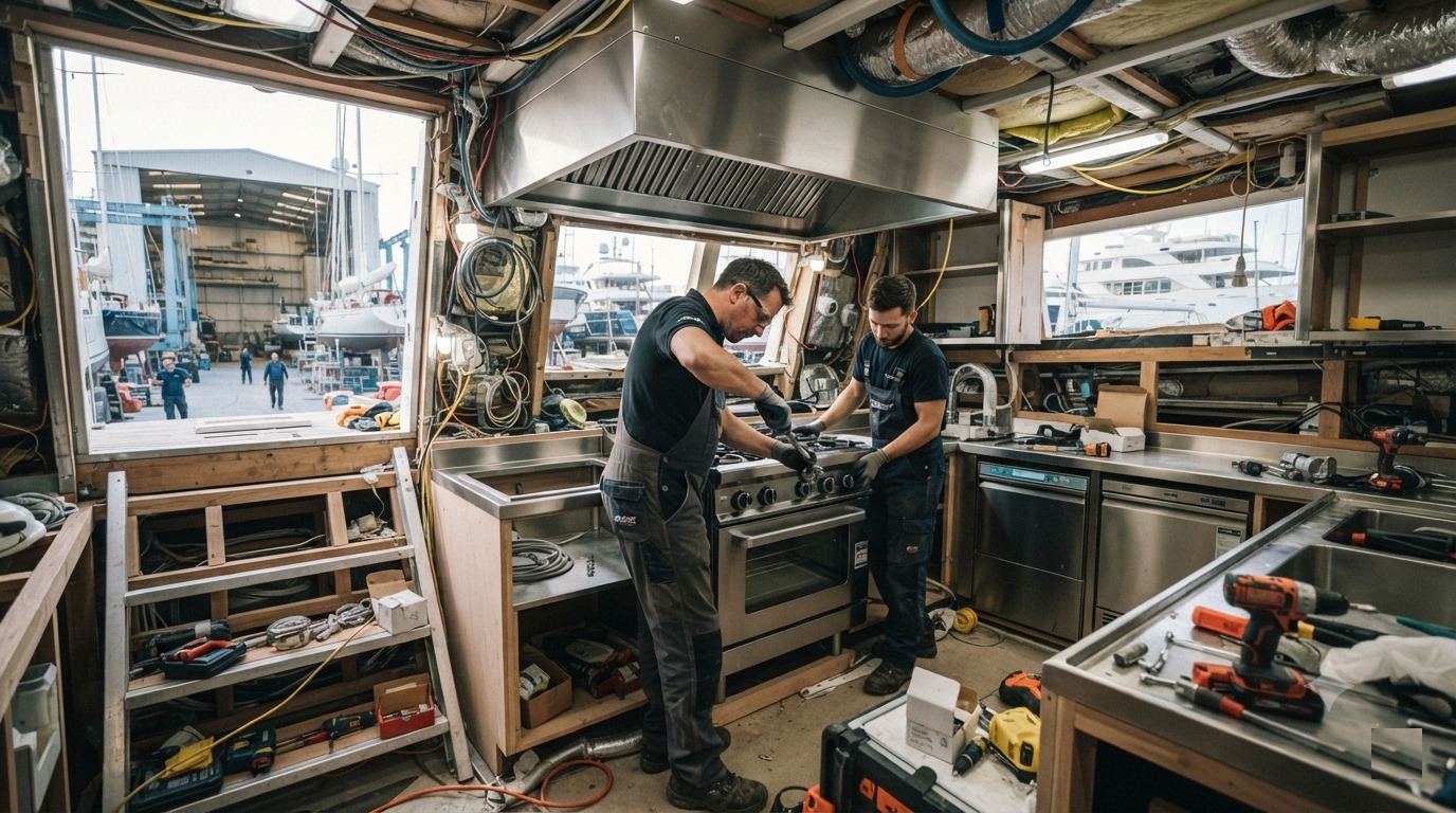 Sailing Superyacht — 42m Galley Refit