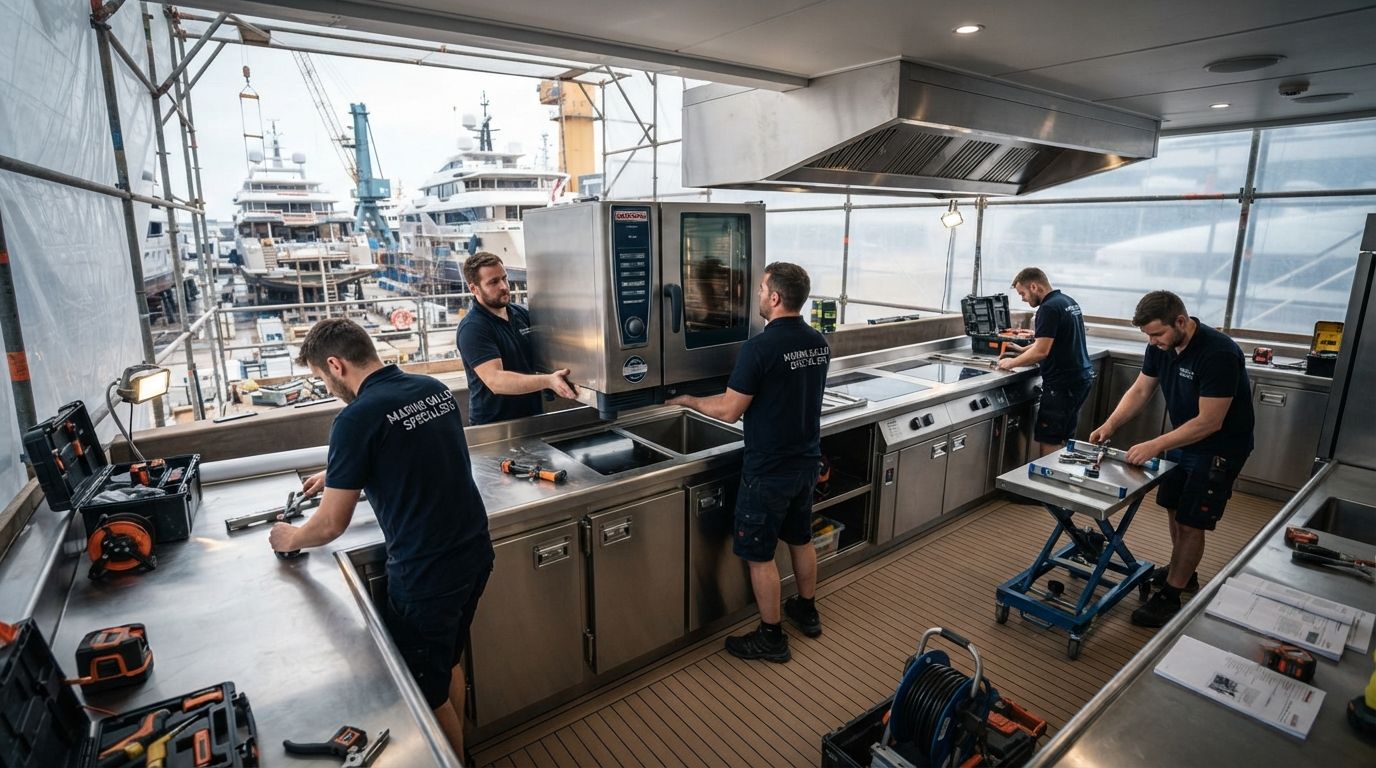 Superyacht galley equipment procurement — sourcing, logistics and after-sales support worldwide